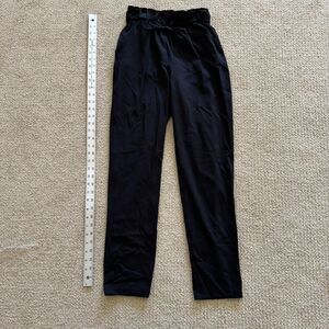 Lululemon Pants Womens 2 Black Cropped Tapered Elastic Waist Drawstring Pockets
